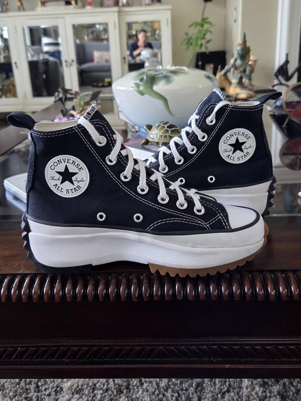 Converse Run Star Hike All Star Platform High Top Sneakers - Black